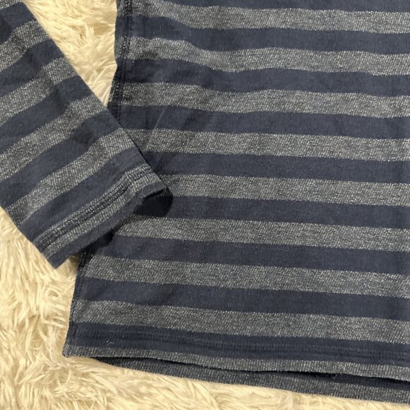 Prana mens blue striped light weight hoodie M beach camp hike - Picture 3 of 9